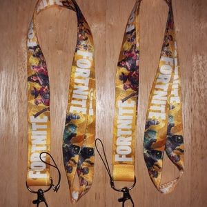 2 Most Popular Video Game Fortnite Yellow Lanyards